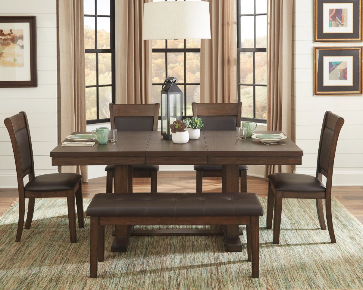 Wieland Brown Finish Dining Room Set 5614