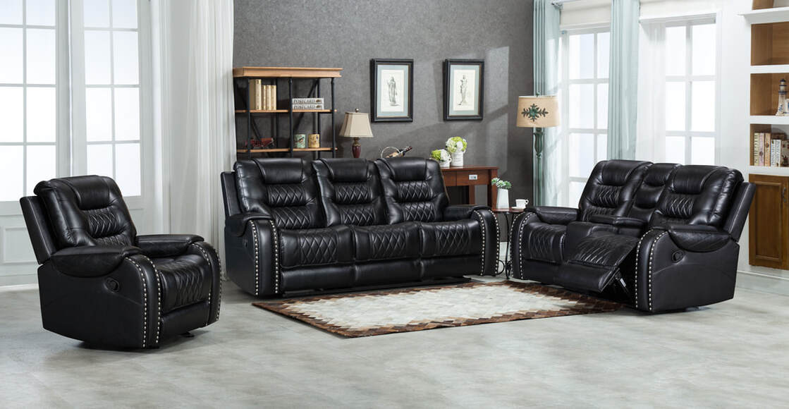 Ashley Black 3pc Reclining  Set