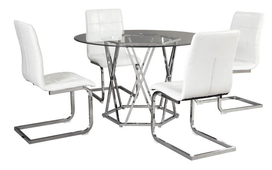 Madarene White 5PC Dining Set D275-02