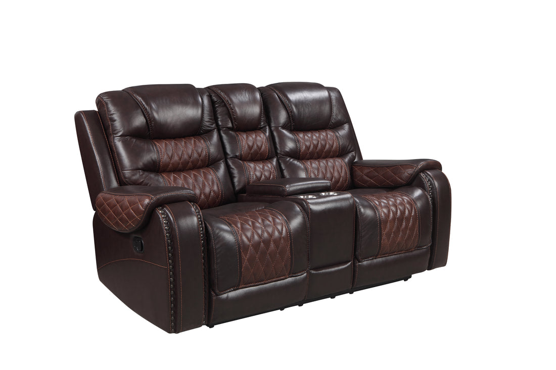 Harley Brown POWER/GENUINE TOP GRAIN LEATHER 3PC Reclining Set