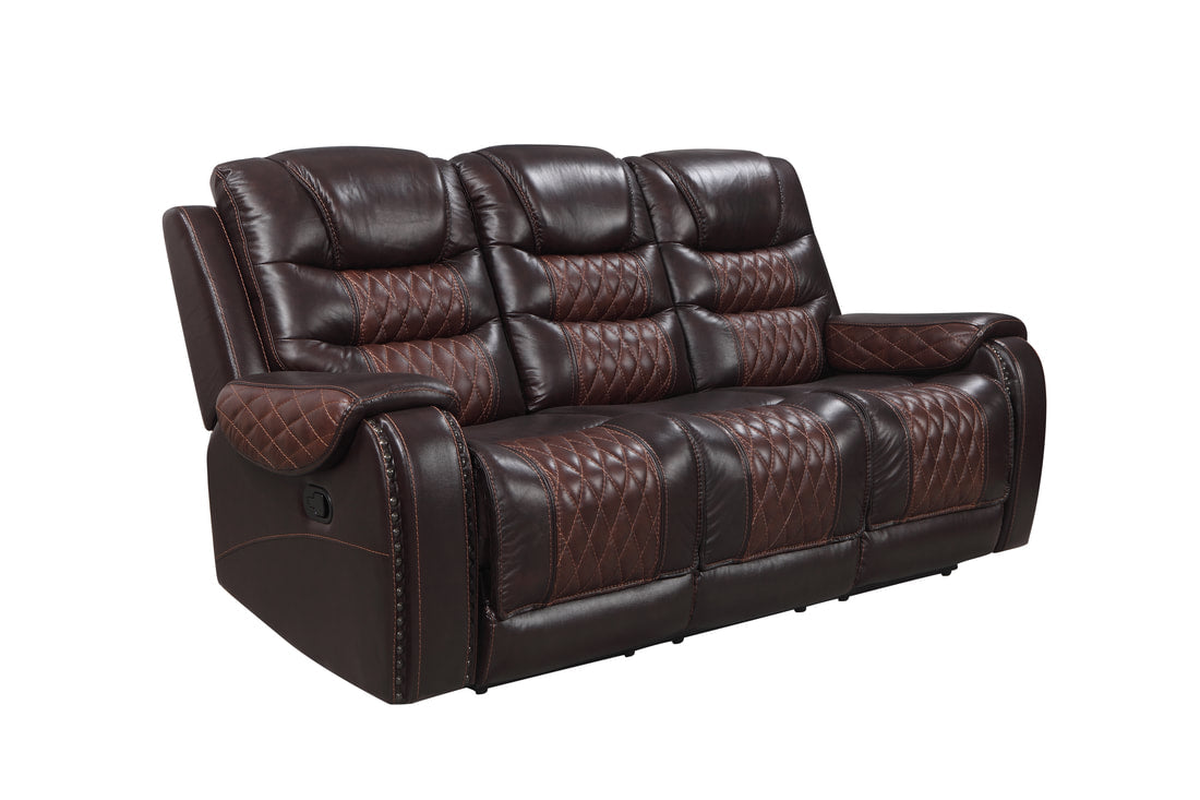 Harley Brown POWER/GENUINE TOP GRAIN LEATHER 3PC Reclining Set